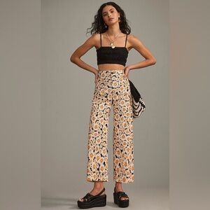 Anthropologie Maeve Floral Print Wide-Leg Pants 29 NWOT